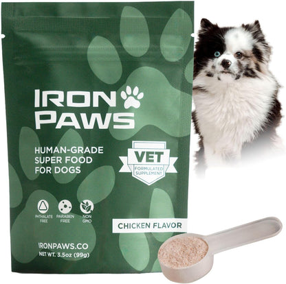 HOTHuman-Grade Superfood For Dogs, Premium Greens Powder Supplement For Dental Health, Longevity, Hip & Joint, Gut Health, Allergies, Immune Support, Skin & Coat - 3.5 oz Nutrient Dense Formula