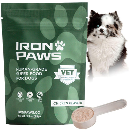 HOTHuman-Grade Superfood For Dogs, Premium Greens Powder Supplement For Dental Health, Longevity, Hip & Joint, Gut Health, Allergies, Immune Support, Skin & Coat - 3.5 oz Nutrient Dense Formula