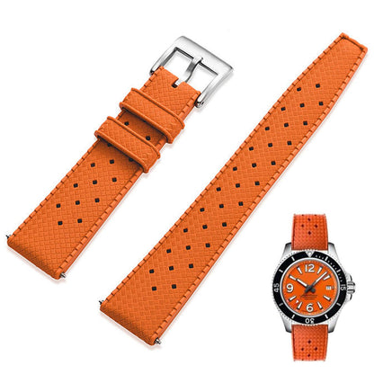HOTFKM Rubber Watch Strap Quick Release Tropical Style Fluororubber 18mm 19mm 20mm 21mm 22mm Soft Breathable Durable FKM Rubber Watch Band Universal Replacement Band Strap for Men Women