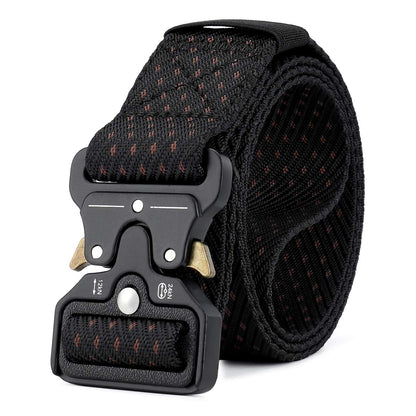 HOTMOZETO Tactical Belts for Men Military Style Work Hiking Riggers Web Gun Belt with Heavy Duty Quick Release Metal Buckle