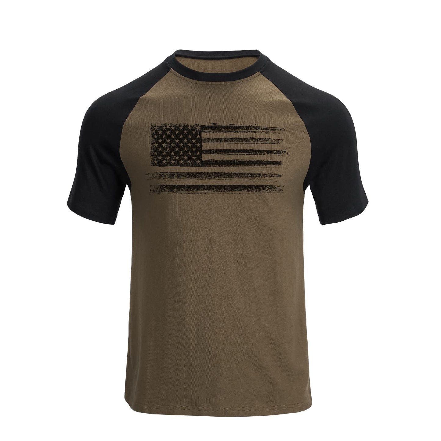 HOTH HYFOL Men's Graphic T-Shirts USA Flag Cotton Short Sleeve American Patriotic Crewneck Casual Regular Tee Shirts