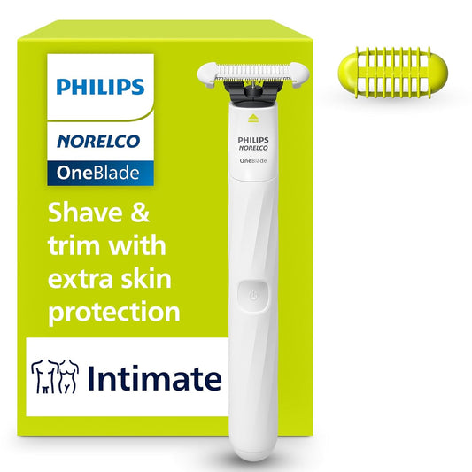 HOTPhilips Norelco OneBlade Intimate, Designed For Pubic Grooming, Trim & Shave With Extra Skin Protection, Model QP1924/70