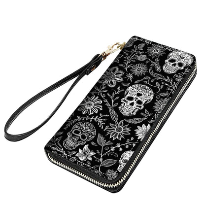 HOTCute Sloth Print Women Large Capacity PU Leather Zip Around Wallet, Multifunctional Clutch Purse for Cash/Card/Coin/Smart Phone