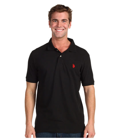 HOTU.S. Polo Assn. Men's Classic Polo Shirt, Two-Button Closure Pique Polo Shirt, Summer Fashion Golf Shirt | Two-Button Closure Pique Polo Shirt, Summer Fashion Golf Shirt
