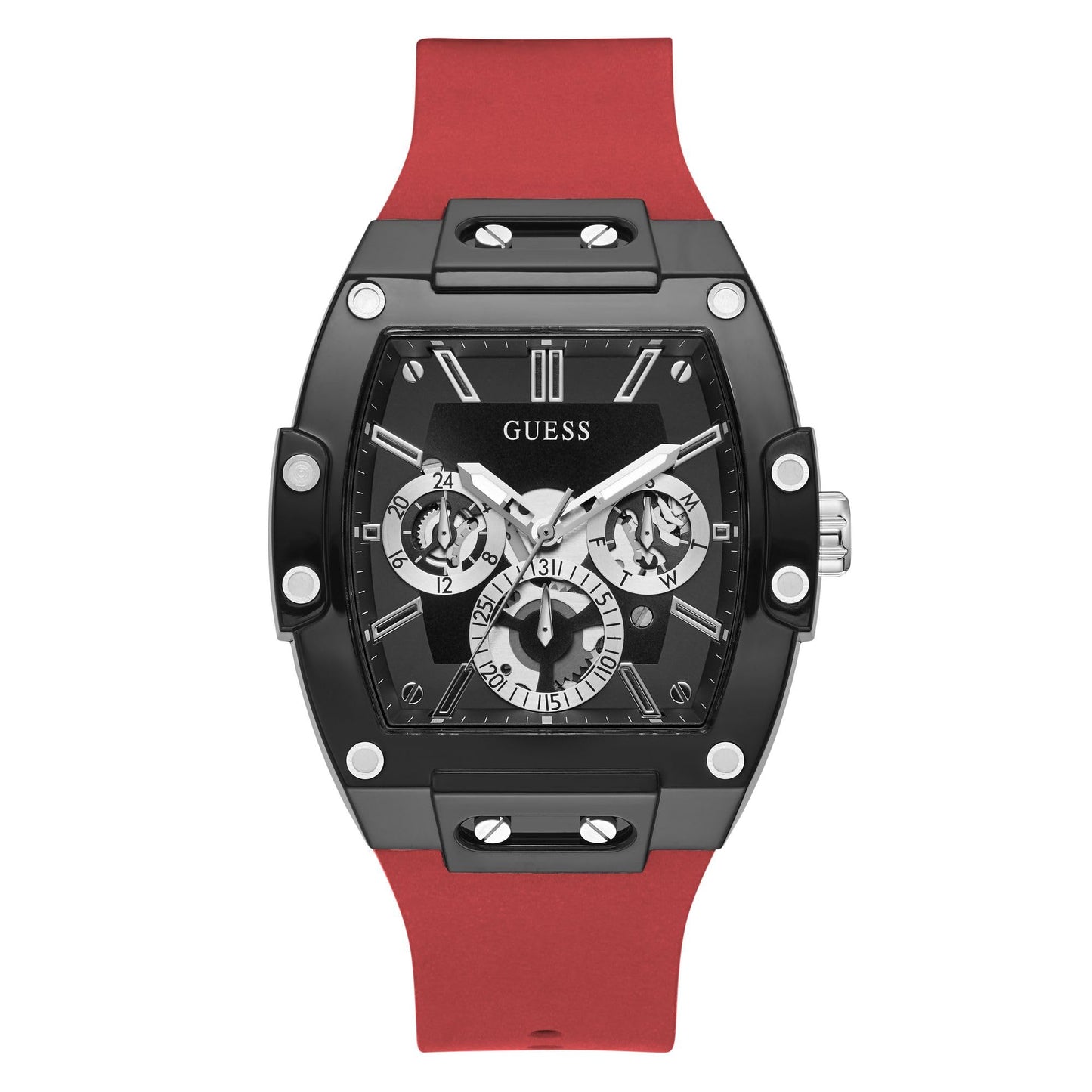 HOTGuess Men's GW0G Series| Analog Trend Watch| Polycarbonate Case| Silicone Bracelet | 50M Water Resistance