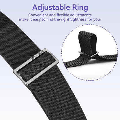 HOTNo Show Elastic Belts for Women with Invisible Flat Buckle Stretch Web Strap Belt for Jeans Pants Dresses