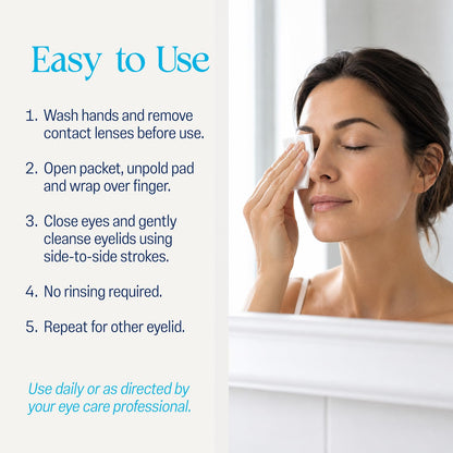 HOTOCuSOFT Lid Scrub Plus Inflation Buster – 5 Bonus Pads Included - Advanced Eyelid Cleanser for Intensive Lid & Lash Care - 35 ct Pre-Moistened Pads