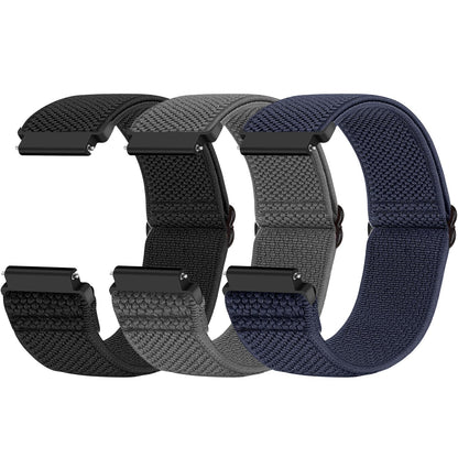 HOTCompatible with 16mm 18mm 19mm 20mm 22mm 24mm Watch Bands Quick Release Replacement Wristband,Adjustable Stretchy Nylon Solo Loop Straps Fabric Braided Sport Elastic Bands for Men Women