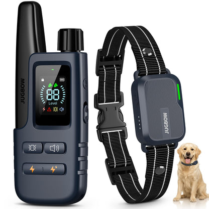 HOTDog Shock Collar - 4500FT Dog Training Collar with Remote, IPX8 Waterproof Electric Dog Collar with 4 Training Modes, Security Lock, Rechargeable eCollar for 10-120lbs Dogs(Green 2 Pack)