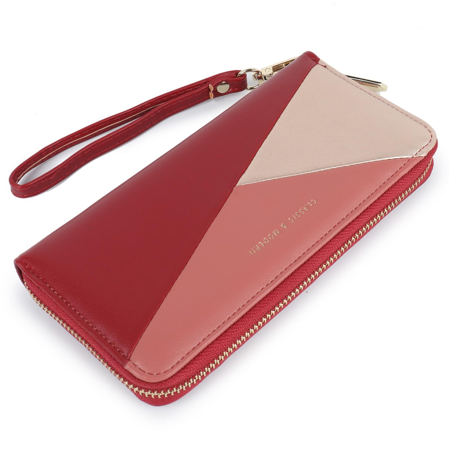 HOTLuxury Women Wallet With Cell Phone Pouch,Card Slots,Zip Pocket | Green Elegant Clutch Ladies Wallets,Soft PU Leather,Waterproof,Cards Organization For Women,Ladies,Daily,Travel
