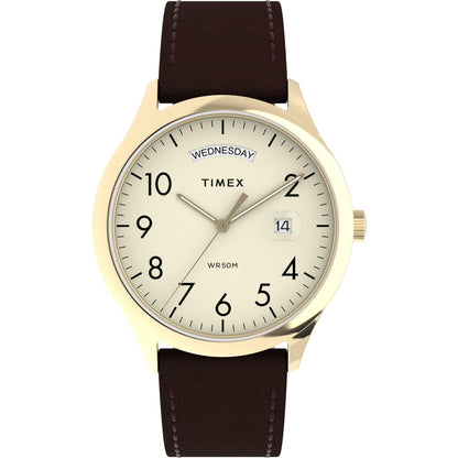 HOTTimex Men's Modern Easy Reader 40mm Watch - Black Strap White Dial Silver-Tone Case