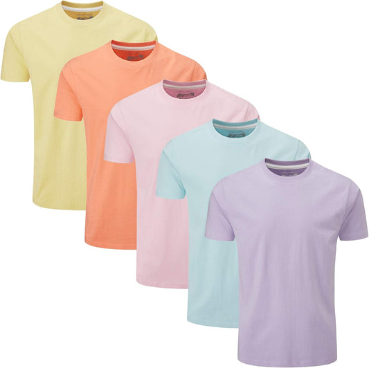 HOTCharles Wilson Men's 5 Pack Crew Neck T-Shirt