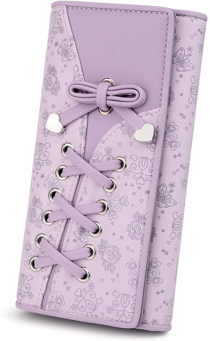 HOTUTO RFID Wallet for Women Large Capacity PU Leather Card Holder Phone Case Zipper Pocket Purse Clutch