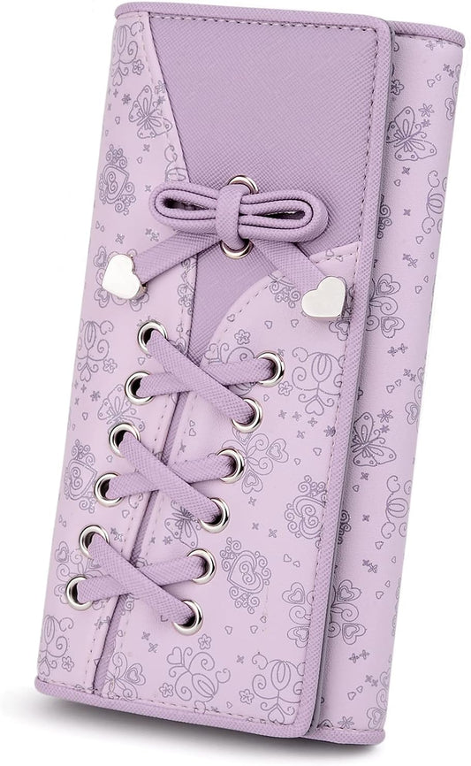 HOTUTO RFID Wallet for Women Large Capacity PU Leather Card Holder Phone Case Zipper Pocket Purse Clutch