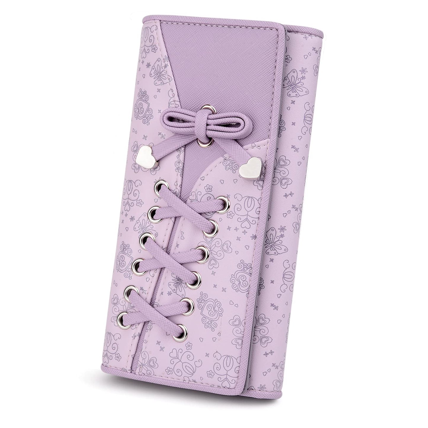 HOTUTO RFID Wallet for Women Large Capacity PU Leather Card Holder Phone Case Zipper Pocket Purse Clutch