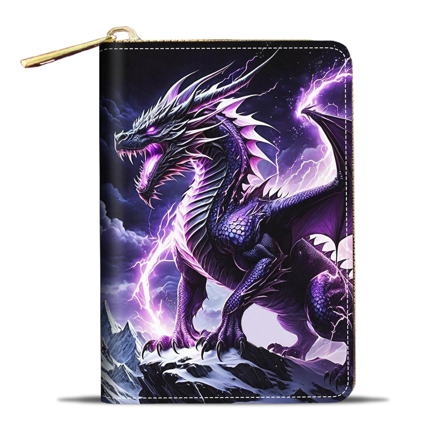 HOTCredit Card Holder Wallets for Women, Small RFID Wallet Slim Leather Card Organizer Case with Zipper, Retro Music Cassette