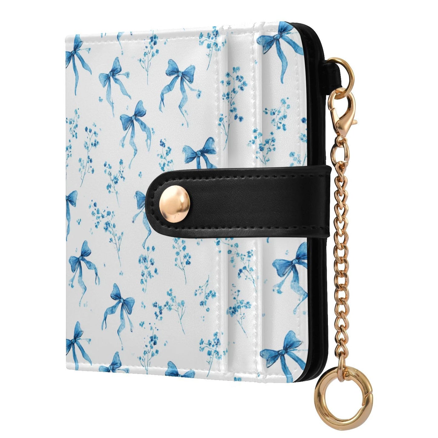 HOTElegant Peonies and Irises Rfid Women Wallet 1 Pack Cute Coin Purse PU Leather Small Wallets Credit Card Holder Bifold Zipper Thin Travel Wallet for Female Ladies Teen Girls Girly