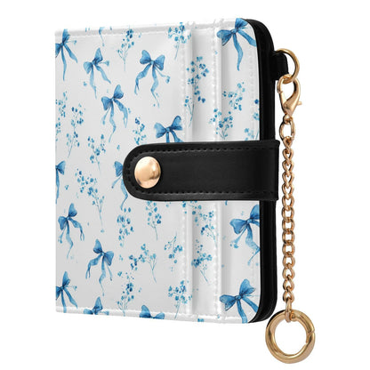 HOTElegant Peonies and Irises Rfid Women Wallet 1 Pack Cute Coin Purse PU Leather Small Wallets Credit Card Holder Bifold Zipper Thin Travel Wallet for Female Ladies Teen Girls Girly