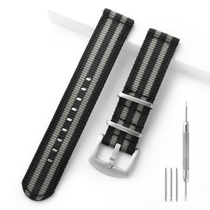 HOTTACTICAL FROG 18 mm 20 mm 22 mm Fast Release Nylon Watch band with Stainless Steel Buckle, Two-Piece Waterproof Nylon Watch Strap for Men and Women