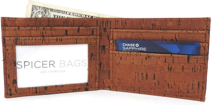 HOTBi-fold wallet in Brown Cork by Spicer Bags