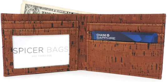 HOTBi-fold wallet in Brown Cork by Spicer Bags