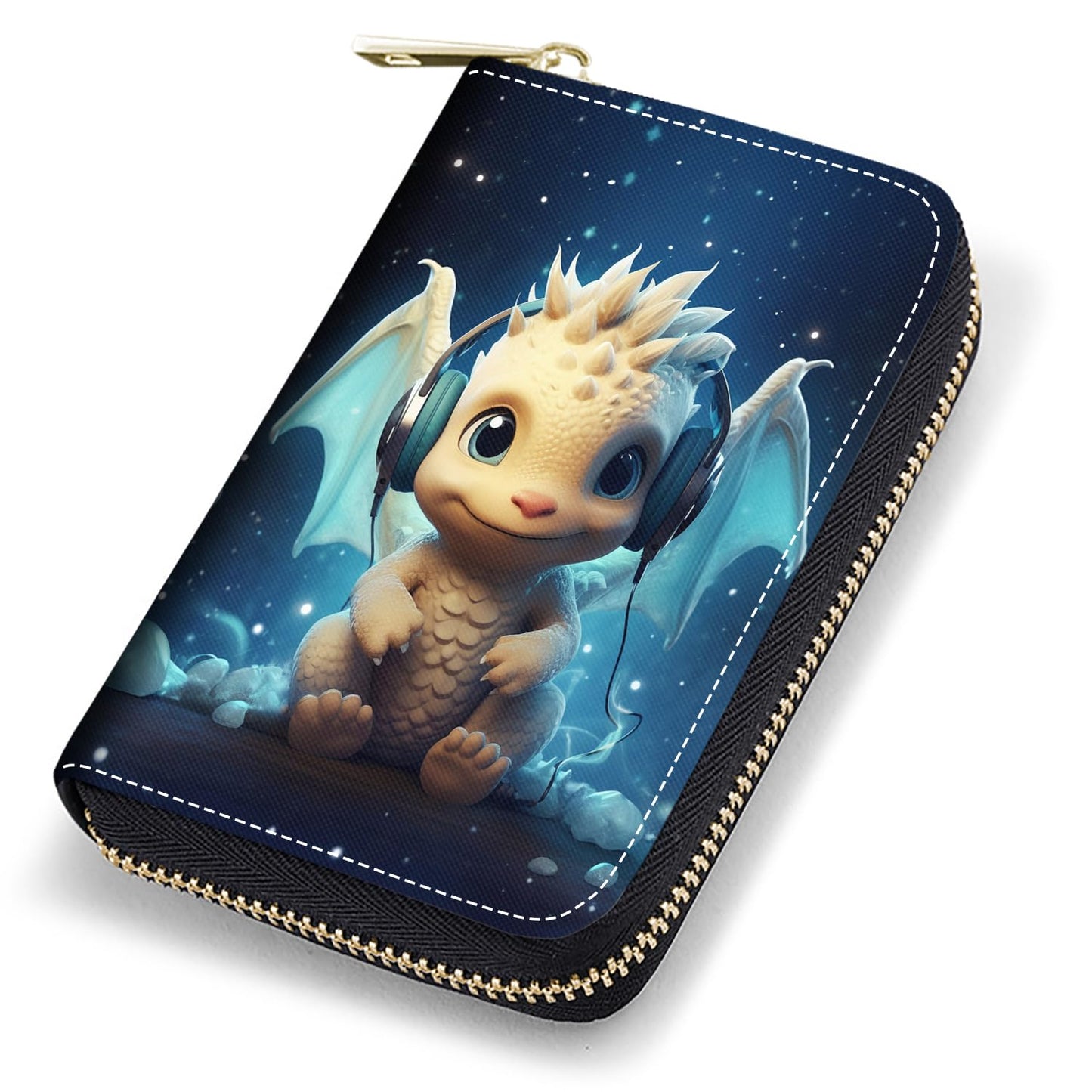 HOTCredit Card Holder Wallets for Women, RFID Blocking Small Leather Card Case Wallet with Zipper Accordion Wallets, Floral Quote Bible Verse Psalm 46:10