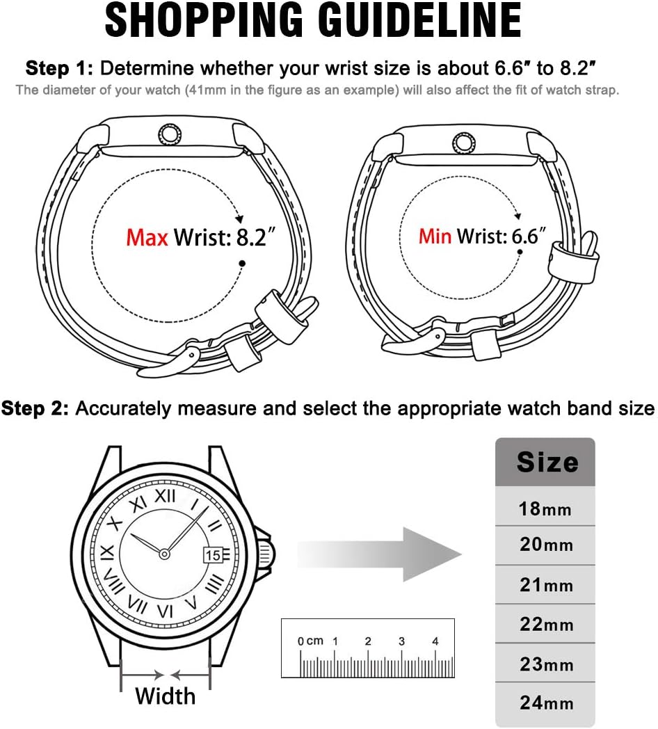 HOTRitche Christmas Gift Quick Release Leather Watch Bands Genuine Watch Straps for Men Women Top Grain Leather Watch Strap, White Elephant Gifts, Stocking Stuffers for Men, Father's Day gifts