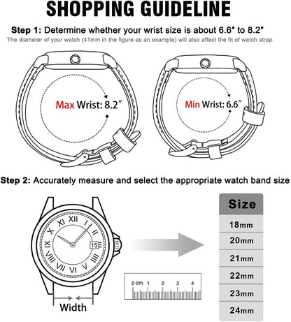 HOTRitche Christmas Gift Quick Release Leather Watch Bands Genuine Watch Straps for Men Women Top Grain Leather Watch Strap, White Elephant Gifts, Stocking Stuffers for Men, Father's Day gifts
