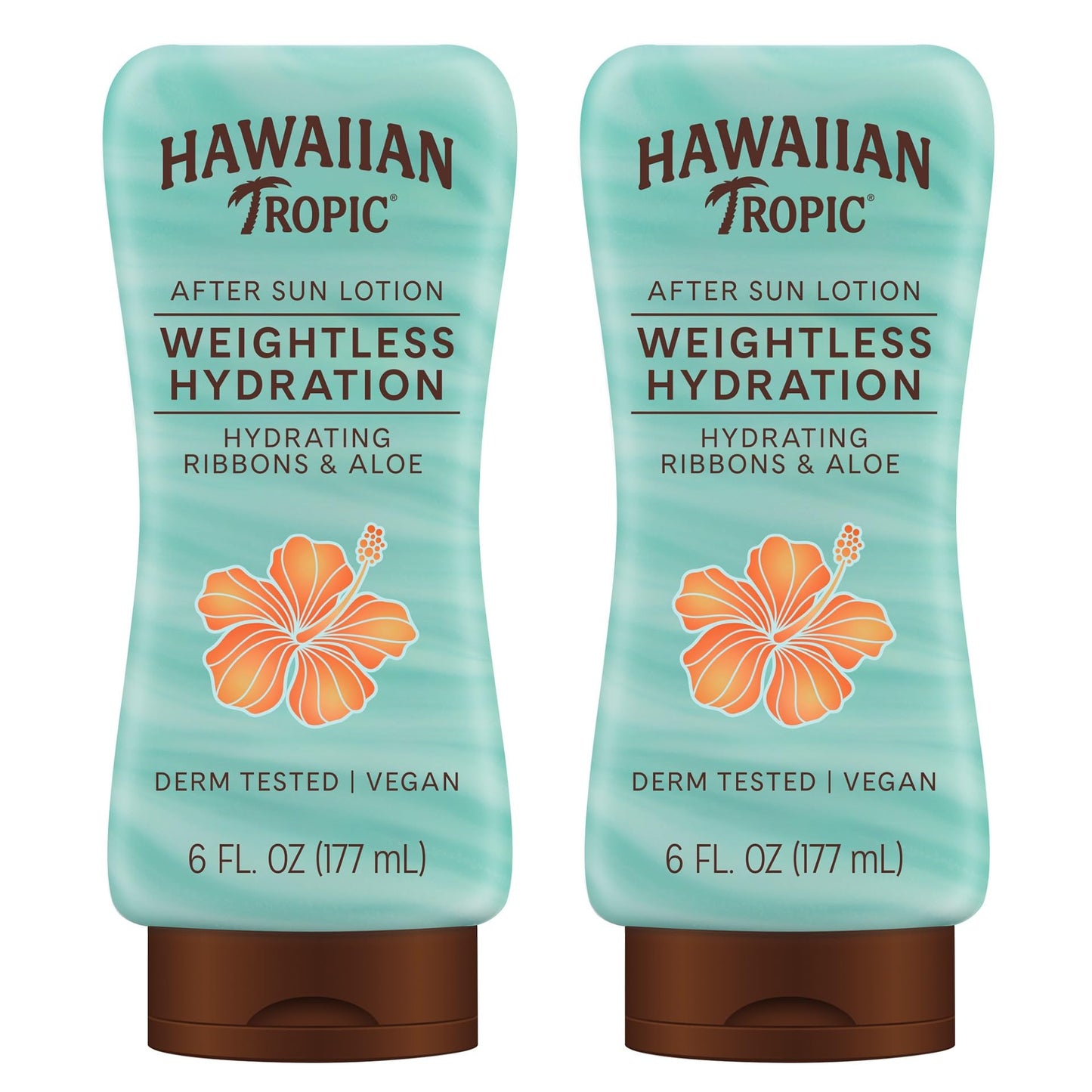 HOTHawaiian Tropic Weightless Hydration After Sun Lotion with Aloe, 6Fl Oz Twin Pack, Hawaiian Tropic Lotion, Moisturizing Lotion, After Sun Care, After Sun Moisturizer, 6Fl Oz each