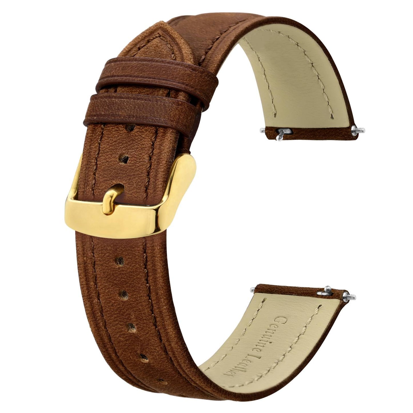 HOTBISONSTRAP Extra Long Watch Bands 18mm 20mm 22mm 24mm, Leather Watch Straps for Men, XL Replacement Strap for Large Wrists