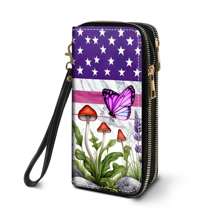 HOTWomen's Large Capacity Wallet PU Leather Double Zipper Clutch Purse Multifunctional Wallet with Removable Wristlet Strap for Smart Phone/Coin/Card/Cash, Floral Quotes Bible Verse Philippians 4-13