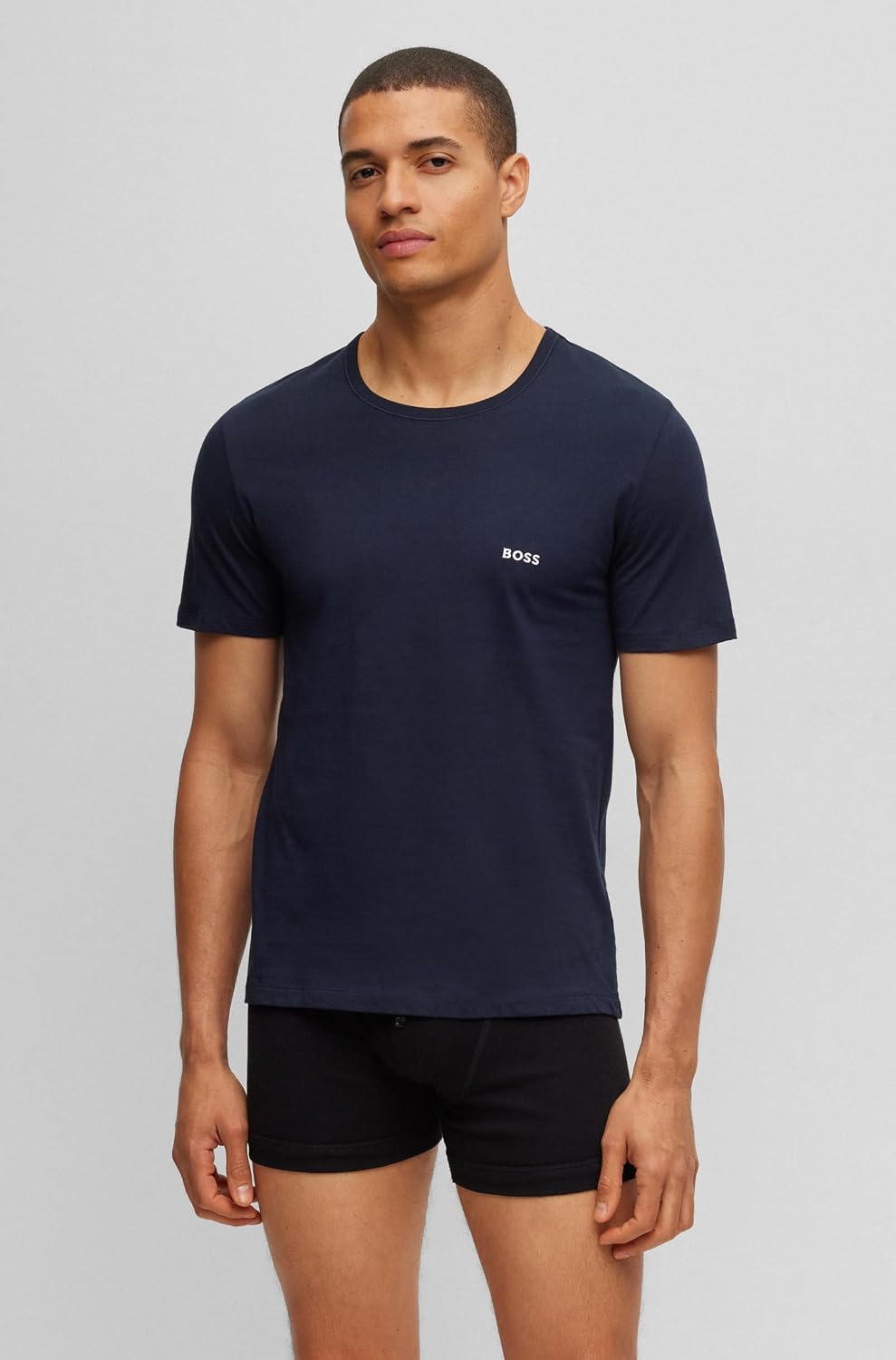 HOTBOSS Men's Logo Embroidered Cotton Tee 3 Pack