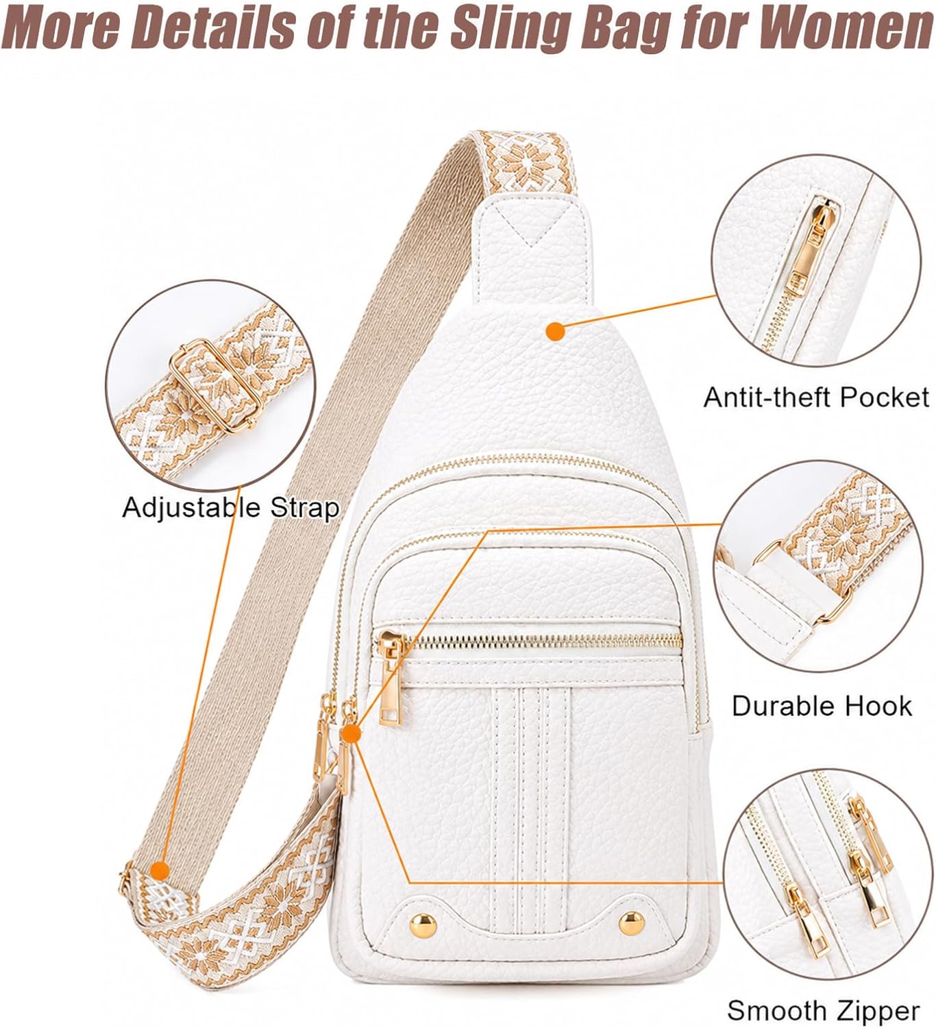 HOTLIGETON Christmas Small Gifts for Mom Wife,Crossbody Bags for Women | Anniversary Birthday Gift for Girlfriend Wife Her,Sling Bag Fanny Pack Chest Anti Theft Purse Secret Santa Gift Ideas