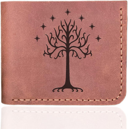 HOTWhite Tree Wallet, Gift for Him, Mens Wallet, Handmade Leather Wallet, Mens Gift For Father, Husband Gift, Boyfriend Gift k32