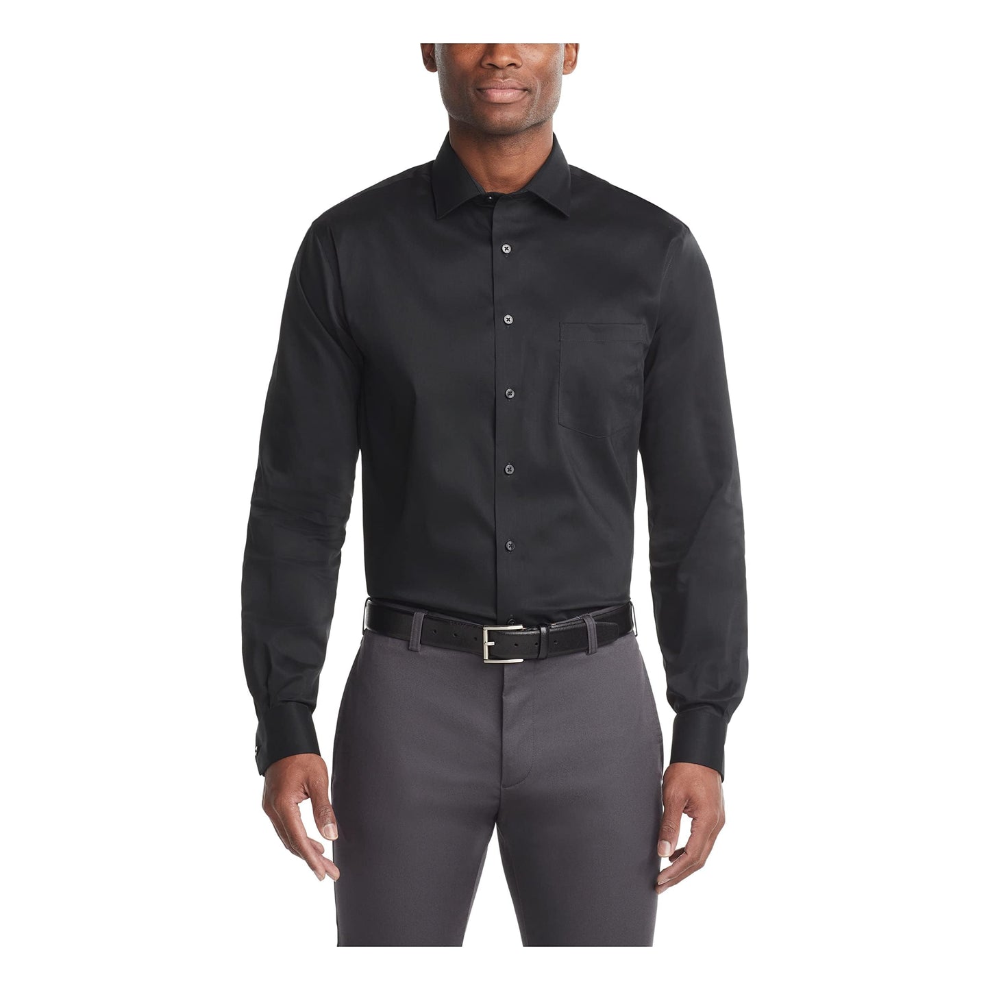 HOTVan Heusen Men's Dress Shirt Regular Fit Ultra Wrinkle Free Flex Collar Stretch Solid