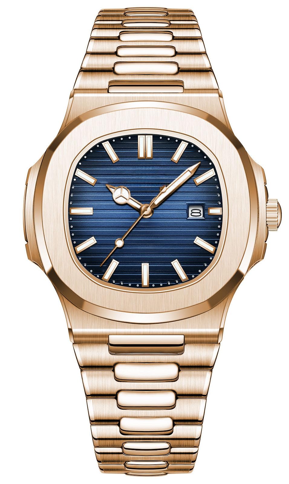 HOTBESTKANG Men Quartz Movement Watch Waterproof Luminous Men's Watch, Stainless Steel Strap Business Watches