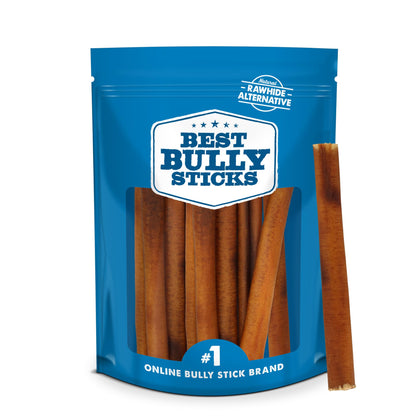 HOTBest Bully Sticks 4 Inch Bully Sticks for Dogs - 8 oz (Pack of 1) - Natural Grass-Fed Dog Treats Small Breed, Grain and Rawhide-Free, Perfect for Small or Young Canines