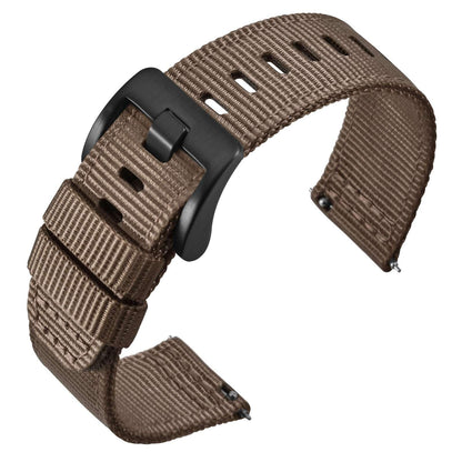 HOTANNEFIT Quick Release Watch Bands, Military Nylon Watch Strap for Men, Multiple Colors & Width (18mm, 19mm, 20mm, 22mm, 24mm)