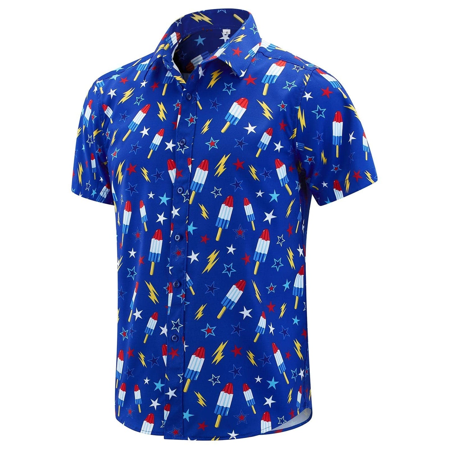 HOTEUOW Men's Hawaiian Shirt Short Sleeve Printed Button Down Beach Shirts