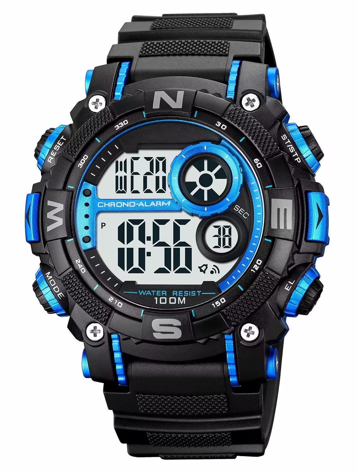 HOTFANMIS Mens Military Multifunction Digital LED Watch Electronic Waterproof Alarm Quartz Sports Watch