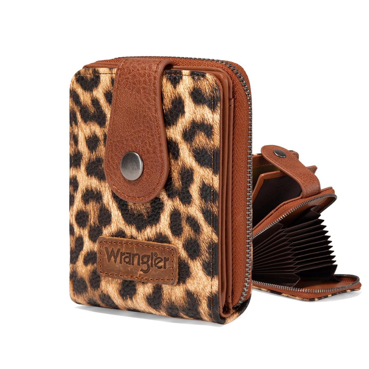 HOTMontana West X Wrangler Credit Card Holder Small Wallets for Women Compact Credit Card Case With Smooth Zipper and ID Window