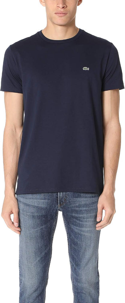 HOTLacoste Men's Short Sleeve Pima Jersey Crew Neck Tee
