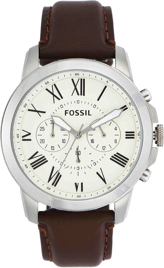 HOTFossil Men's Watch, Grant Quartz Stainless Steel Chronograph Watch for Men