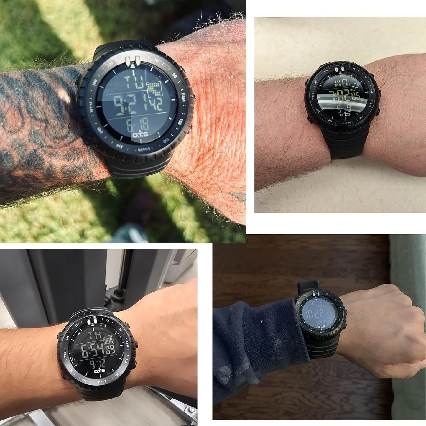 HOTPALADA Men's Digital Sports Watch Waterproof Tactical Watch with LED Backlight Watches for Men
