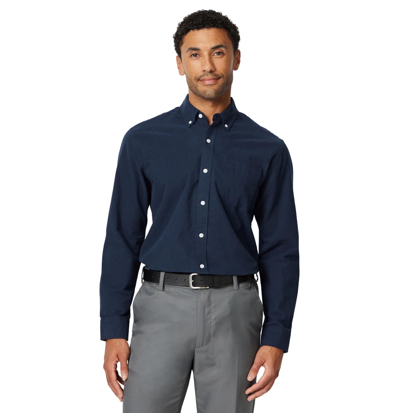 HOTAmazon Essentials Men's Long-Sleeve Pocket Oxford Shirt