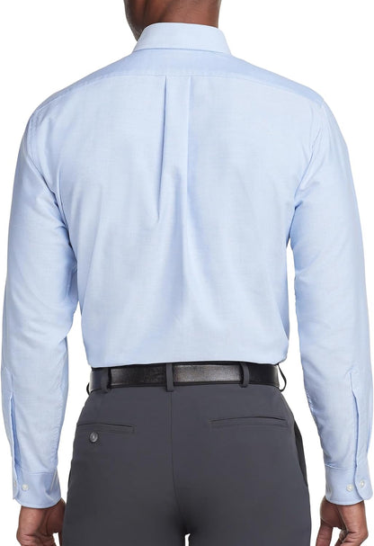 HOTVan Heusen Men's Regular Fit Oxford Solid Buttondown Collar Dress Shirt