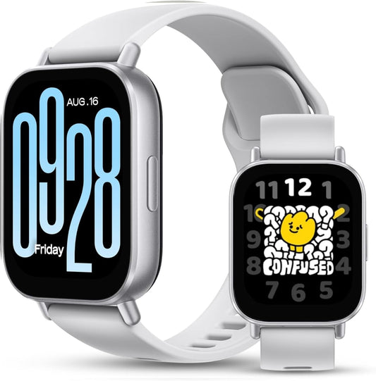 HOTXiaomi Redmi 5 Active Smart Watch, Step Counter Sport Watch for Women Men with 2" LCD Large Display, 140 Sports Modes, 5ATM Waterproof (Active-Matte Silver)