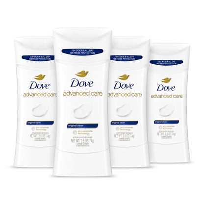HOTDove Advanced Care Antiperspirant Caring Coconut, 2 Count Deodorant Stick for Women, for 48 Hour Protection And Soft And Comfortable Underarms, 2.6 oz