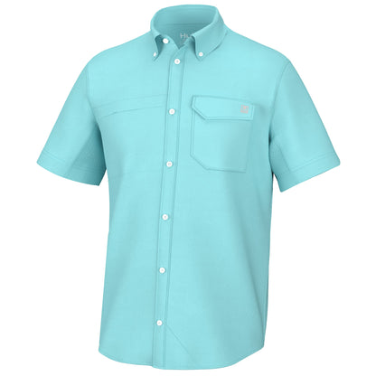 HOTHUK Men's Tide Point Kc Scott Original Artwork Short Sleeve Shirt, Fishing Button Down
