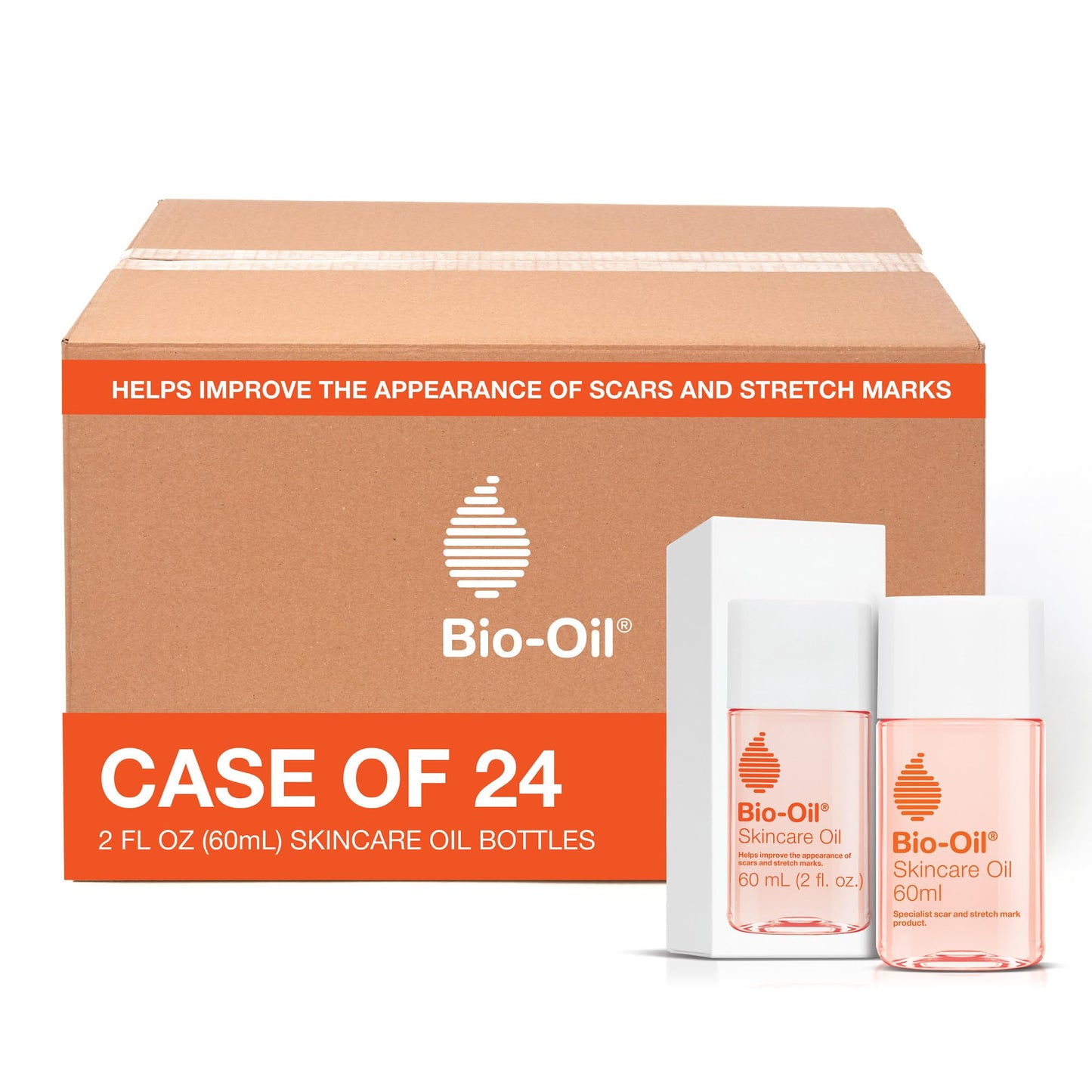 HOTBio-Oil Skincare Body Oil Serum, Scars & Stretch Marks, 6.7 fl oz | Dermatologist Recommended, Vitamin E & A, Dry & Sensitive Skin, Non-Comedogenic, Face and Body, Scar Treatment